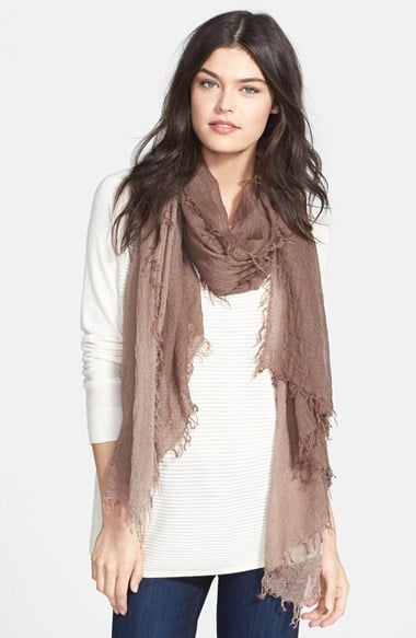 Halogen® Ombré Cashmere Wrap in Taupe