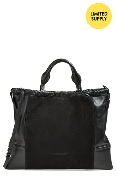 Nordstrom Anniversary Sale Burberry 'Big Crush' Leather Tote in Black