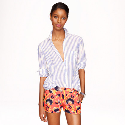 J.Crew HIBISCUS FLORAL SHORT item a6767 in Coral