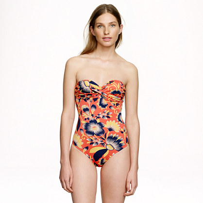 J.Crew HIBISCUS FLORAL UNDERWIRE TANK item a7957