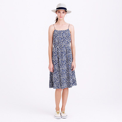J.Crew SUNDRESS IN BLUE FLORAL item a9347 in Oxbow Blue