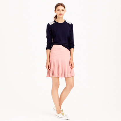 J.Crew PLEATED LATTICE SKIRT item a9988 in distressed quartz