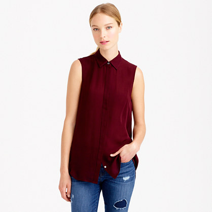 J.Crew SILK SLEEVELESS BLOUSE item b0256