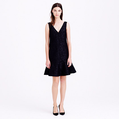 J.Crew COLLECTION BLACK FLORAL DRESS item b0419