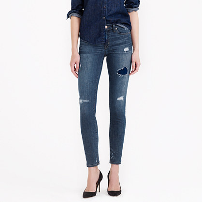 J.Crew TOOTHPICK JEAN IN DESTRUCTED MILLER WASH item b0753