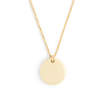 J.Crew 14K GOLD CIRCLE CHARM NECKLACE WITH 18 1/2" CHAIN item b3372