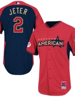 Derek Jeter New York Yankees Majestic 2014 All Star Game Jersey - Red