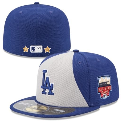 L.A. Dodgers New Era Authentic Collection All-Star Game Diamond Era On-Field 59FIFTY Hat with 2014 All-Star Patch - Gray/Royal Blue