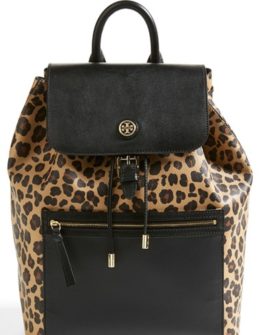 Tory Burch 'Kerrington' Backpack in Ocelot and Black