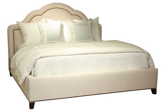 One Kings Lane PERFECTLY TAILORED Beige Tigley Upholstered Bed, King