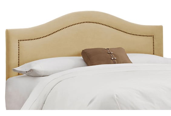 DOWNSTAIRS Velvet Buckwheat Parker Arched Headboard