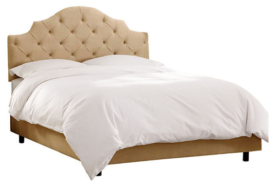 SWEET DREAMS Elle Tufted Bed in Buckwheat