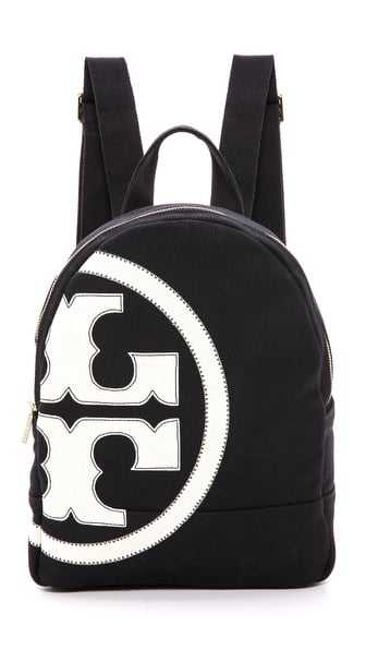 Tory Burch Canvas Backpack in black and white