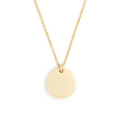 14K GOLD CIRCLE CHARM NECKLACE WITH 16" CHAIN item b3110