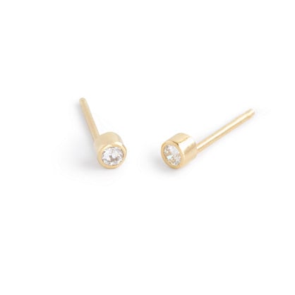 CATBIRD™ 14K GOLD DIAMOND ELFIN STUDS item b4419 in Yellow Gold