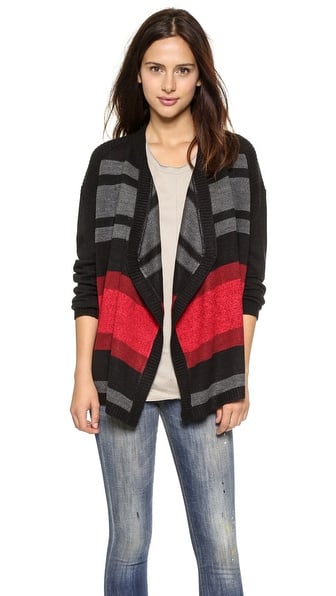 BB Dakota Collin Cardigan in black and red