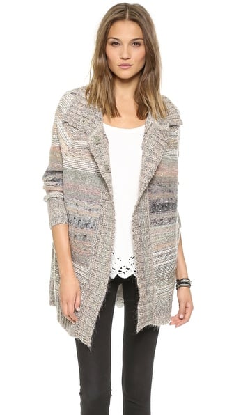Free People Poncho Cardigan in Light Multi Combo