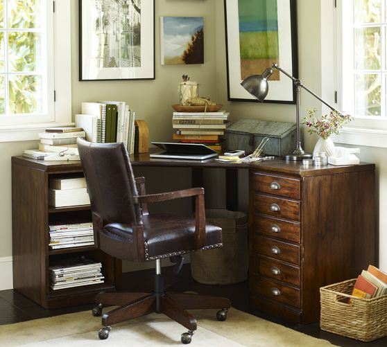 PRINTER'S CORNER DESK SET. Pottery Barn