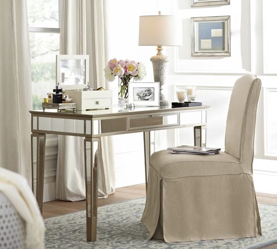 Park Mirrored Desk. Pottery Barn