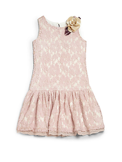 Us Angels Toddler's & Little Girl's Lace Dropwaist Dress