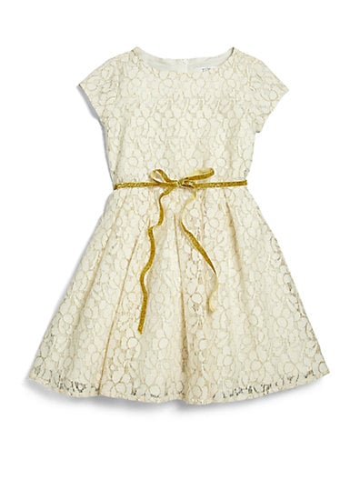 Us Angels Toddler's & Little Girl's Floral Lace Dress in Ivory 