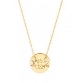 MONOGRAM DISC PENDANT Necklace (in various metals). BaubleBar