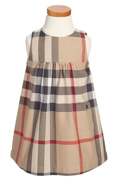 Burberry Sleeveless Check Dress (Toddler Girls) in New Classic