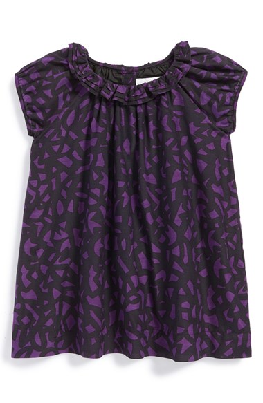 Burberry Geometric Print Dress (Toddler Girls) in Royal Purple