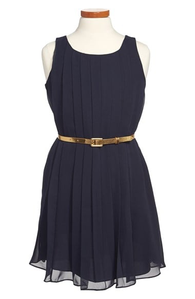 Ralph Lauren Pleated Sleeveless Dress (Toddler Girls, Little Girls & Big Girls) in Aviator Blue