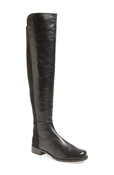 Stuart Weitzman '5050' OVER THE KNEE LEATHER BOOT in Black