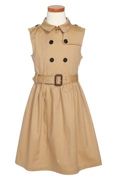 Burberry 'Iliana' Sleeveless Dress (Little Girls & Big Girls) in Honey