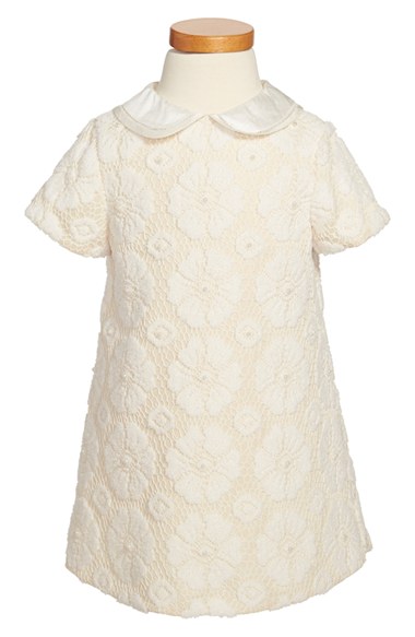 Luli & Me Brocade Shift Dress (Toddler Girls, Little Girls & Big Girls) in Ivory