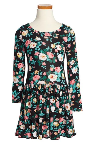 Twirls & Twigs Floral Dress (Toddler Girls) in Black