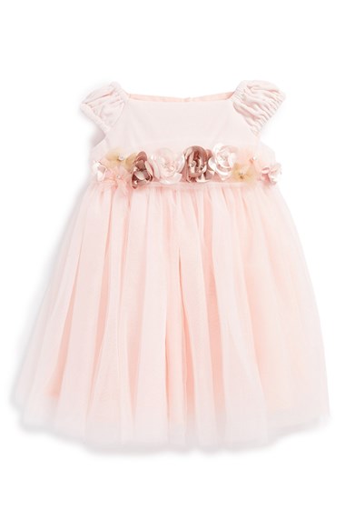 Biscotti 'Winter Blooms' Ballerina Dress (Baby Girls) in Pink and Rosettes