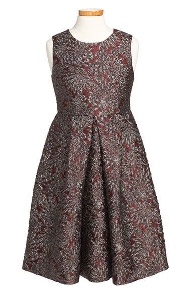 Dolce&Gabbana Sleeveless Brocade Dress (Little Girls & Big Girls) in Silver