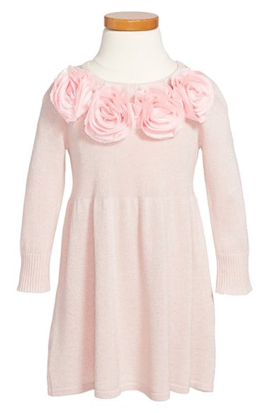 Mimi & Maggie Sparkle Knit Sweater Dress (Toddler Girls) in Pink