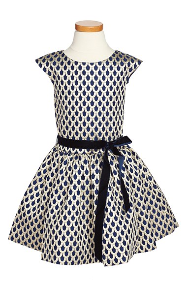 Halabaloo 'Mermaid' Party Dress (Toddler Girls, Little Girls & Big Girls) in Navy