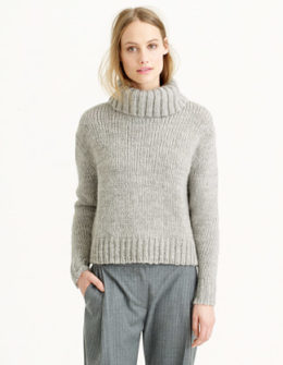 J.Crew CHUNKY TURTLENECK SWEATER item b5875 in Hthr Nickel