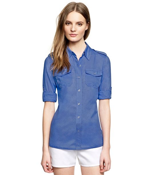 Tory Burch brigitte BLOUSE in Wedge Blue