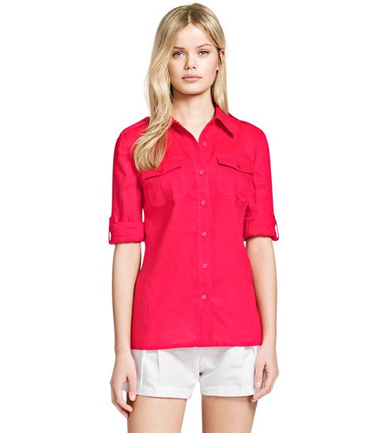 Tory Burch brigitte BLOUSE in Carnival Red 