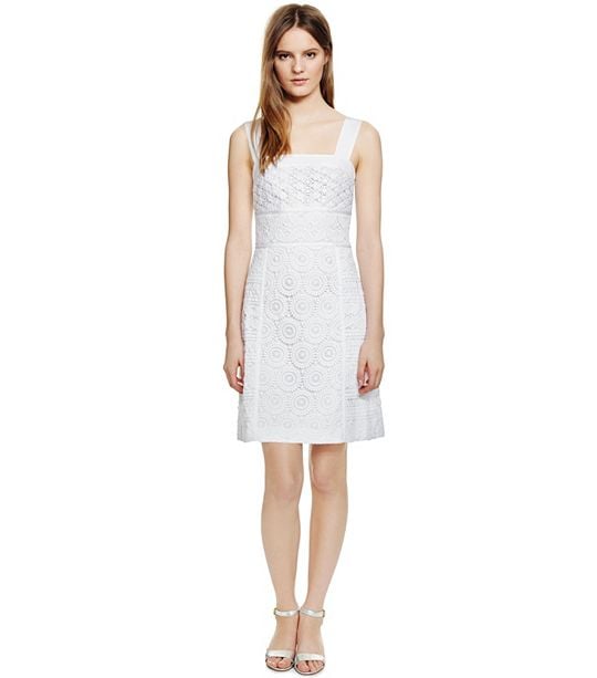 Tory Burch circle flower lace margaux DRESS in White