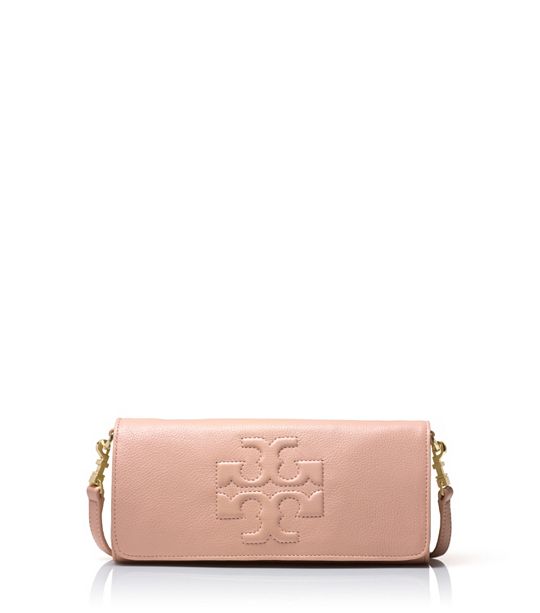 Tory Burch thea CLUTCH in Porcelain Pink