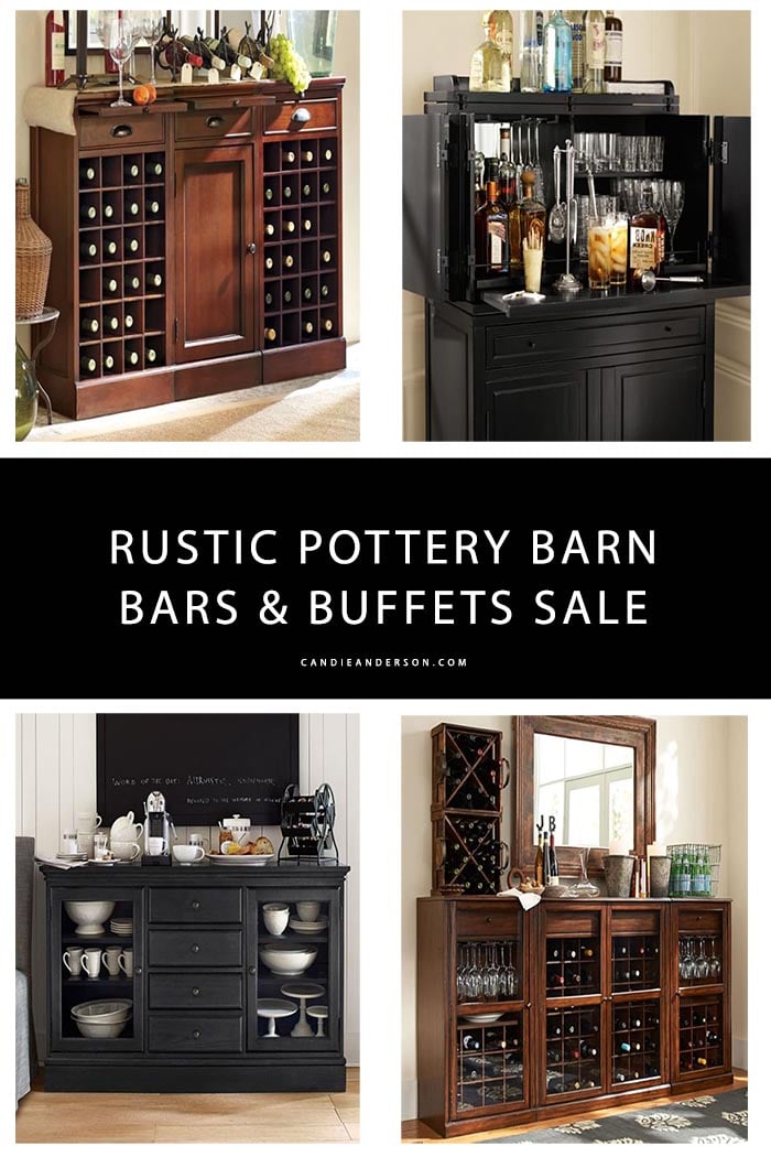 Lifestyle expert and blogger, Candie Anderson has the scoop on the best rustic Pottery Barn bars and buffets on sale! They're absolutely perfect for entertaining guests and the hustle and bustle of the holiday season. They're currently 15% off!