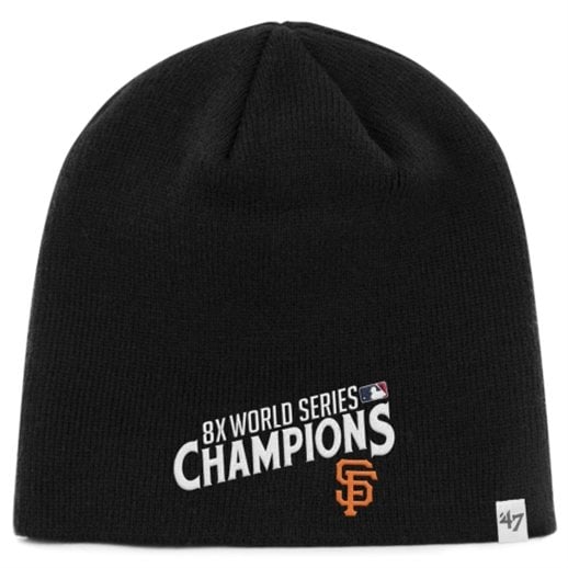 '47 Brand San Francisco Giants Black World Series Champions Multi Champs Uncuffed Knit Hat