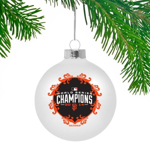 San Francisco Giants 2014 World Series Champions Large Glass Ball Christmas Ornament