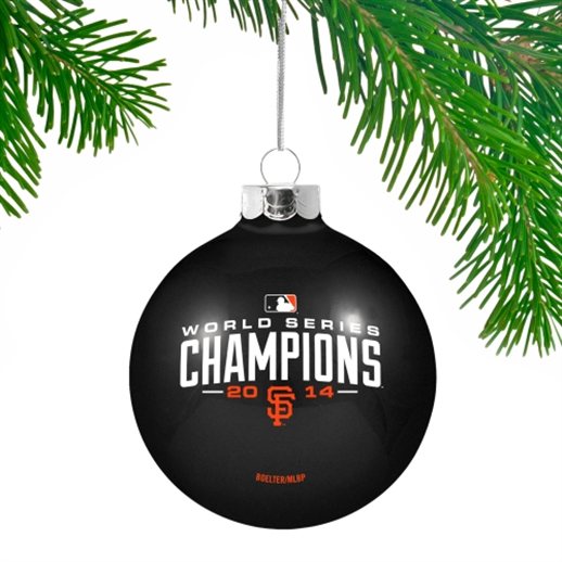 San Francisco Giants 2014 World Series Champions Small Glass Ball Ornament