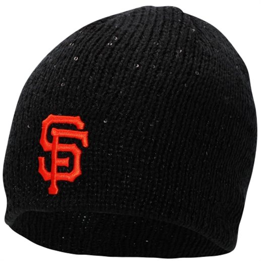 New Era San Francisco Giants Womens Black Glistener Knit Hat