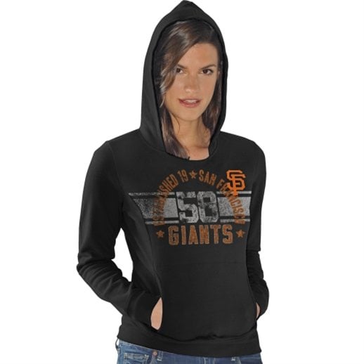 San Francisco Giants Ladies Teamwork Pullover Hoodie - Black