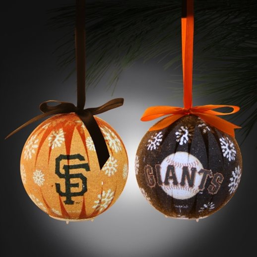 San Francisco Giants 6-Piece LED Boxed Ornament Set - Orange/Black