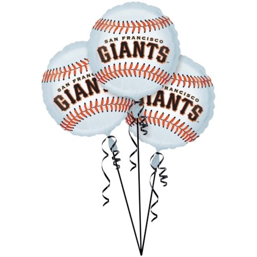 San Francisco Giants 3 Pack 18" Mylar Balloons